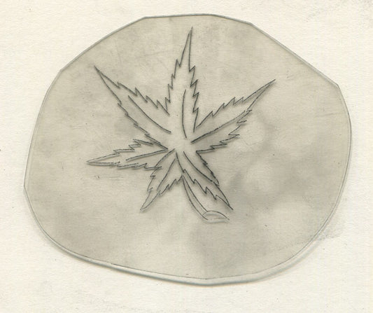 Pot Leaf Vintage Traditional Tattoo Acetate Stencil from Bert Grimm's Shop