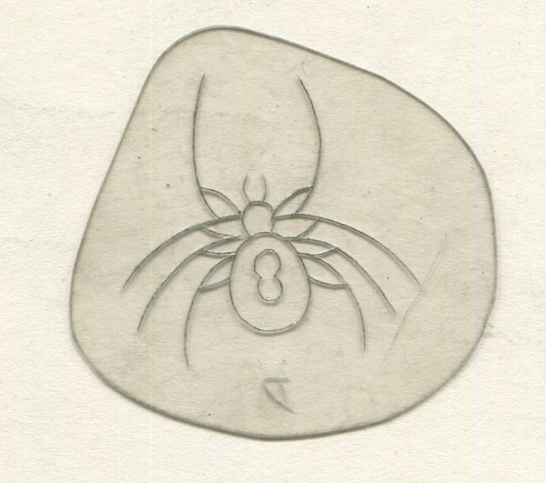 8-Ball Spider Vintage Traditional Tattoo Acetate Stencil from Bert Grimm's Shop