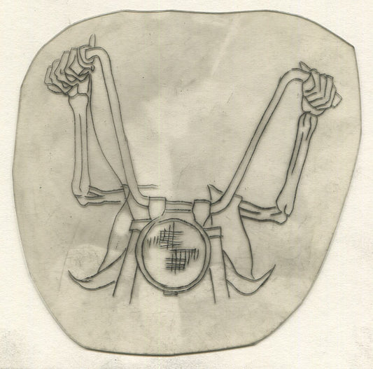 Skeleton Biker Vintage Traditional Tattoo Acetate Stencil from Bert Grimm's Shop