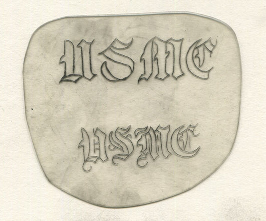 USMC Double Vintage Traditional Tattoo Acetate Stencil from Bert Grimm's Shop