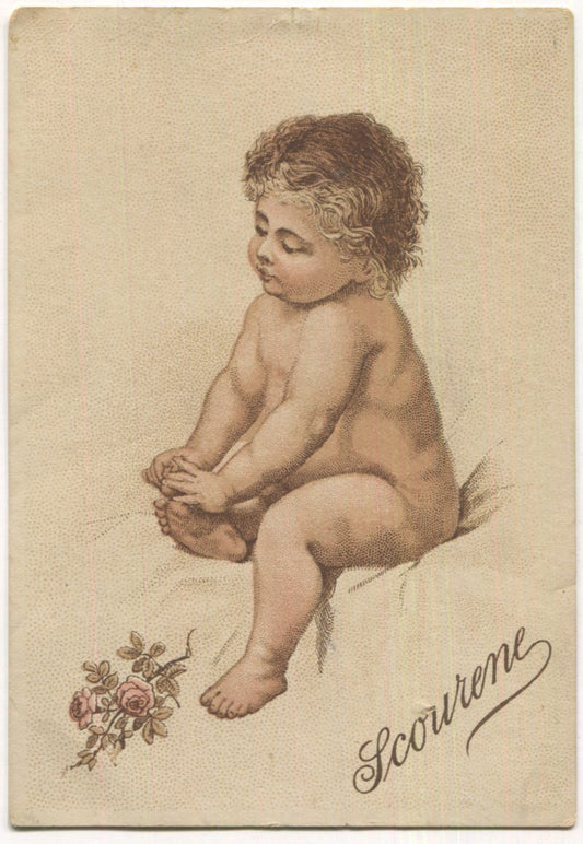 Scourene Scouring Soap, Simonds Soap Co New York Antique Lithographed Trade Card