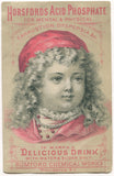 Horsfords Acid Phosphate, Providence, RI Antique Lithographed Trade Card