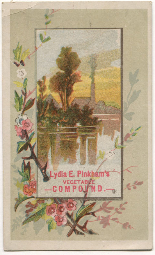 Lydia E. Pinkham's Vegetable Compound, C. Way & Co Druggists Antique Trade Card