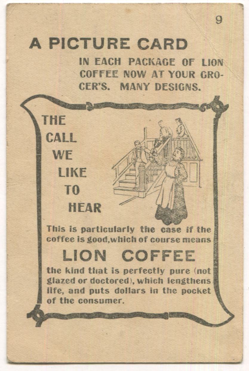 Lion Coffee Little Drummer Boy Picture Card Antique Lithographed Trade Card