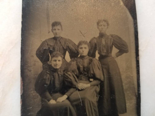 Tintype Photograph of a Group of Victorian Women