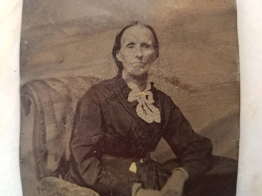 Tintype Photograph of an Elderly Woman Seated