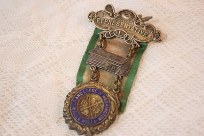 IOOF Independant Order of Odd Fellows Representative Medal with Green and White Ribbon, 1913