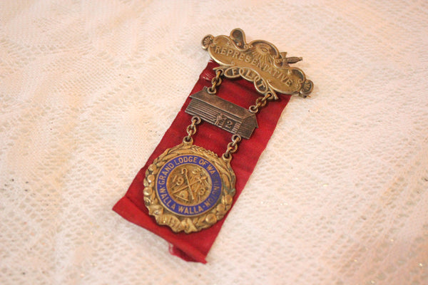 IOOF Independant Order of Odd Fellows Representative Medal & Red Ribbon, 1913
