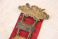 IOOF Independant Order of Odd Fellows Representative Medal & Red Ribbon, 1913