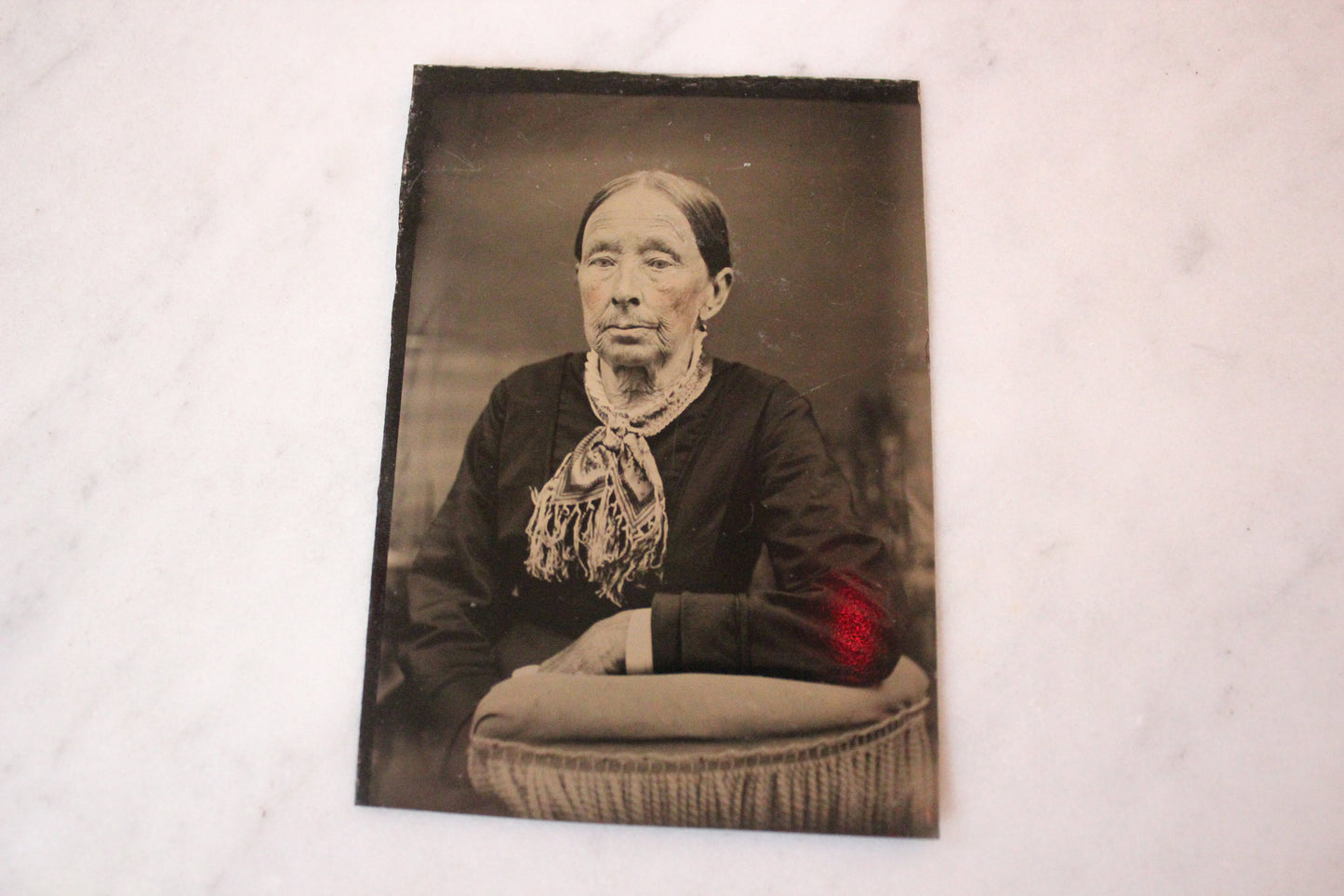 Tintype Photograph of an Elderly Woman