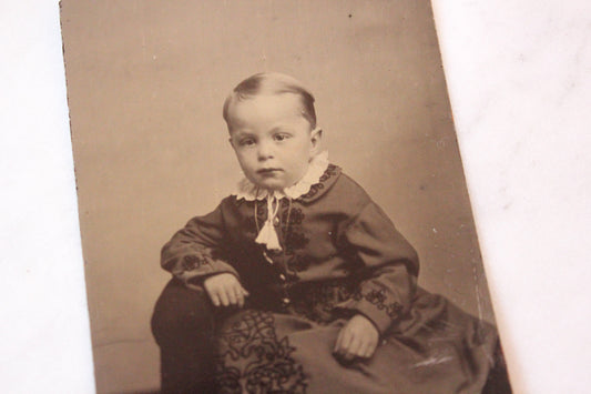 Tintype Photograph of a Seated Baby