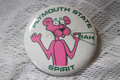 Plymouth State Spirit Pink Panther Pinback Button