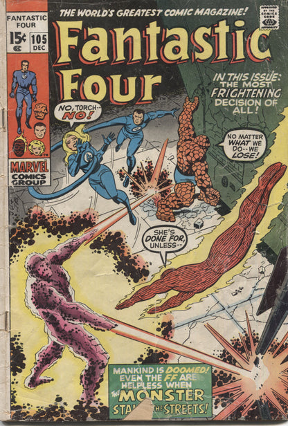 Fantastic Four No. 105, "The Monster Stalks the Streets," Marvel Comics, December 1970
