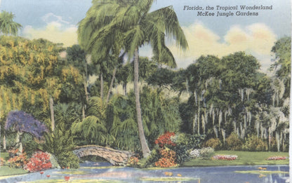 Florida's Holiday Highways Vintage Souvenir Postcard Folder