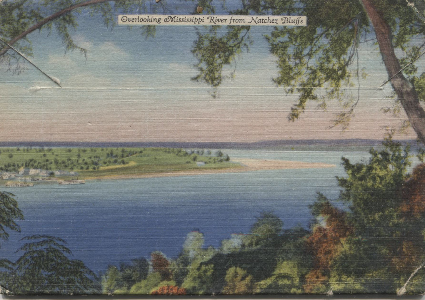Natchez, Mississippi Vintage Souvenir Postcard Folder