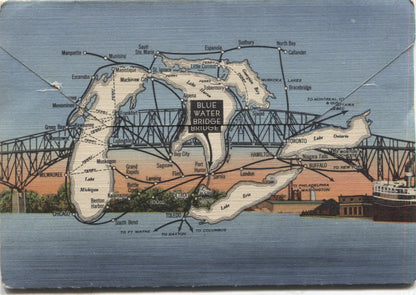 Port Huron, Michigan Vintage Souvenir Postcard Folder