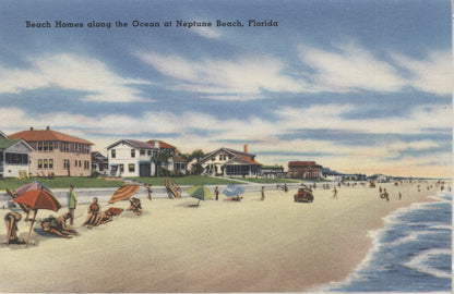 Jacksonville Beach, Florida Vintage Souvenir Postcard Folder