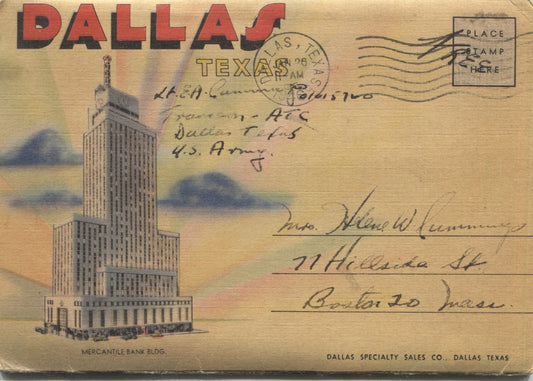 Dallas, Texas Vintage Souvenir Postcard Folder