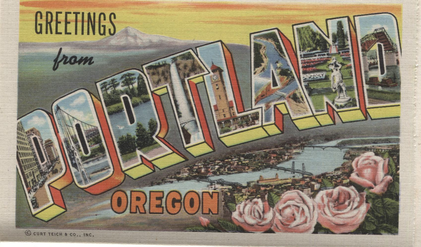 Portland, Oregon Vintage Souvenir Postcard Folder