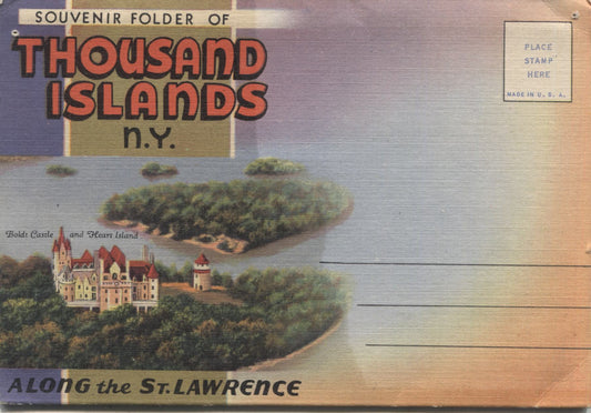 Thousand Islands, New York Vintage Souvenir Postcard Folder