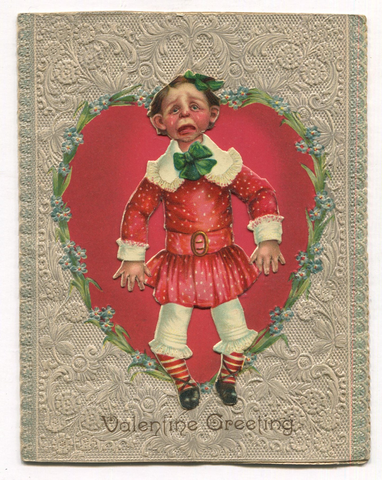 Antique Valentine Greeting Card, Dated 1903 - "Pain" - 5" x 6.5"