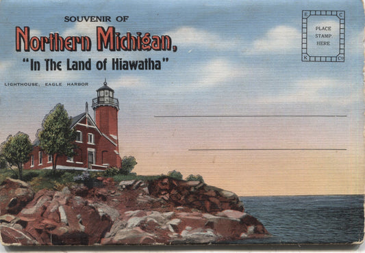 Northern Michigan Vintage Souvenir Postcard Folder