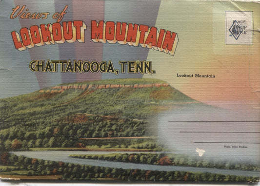 Lookout Mountain, Chattanoogha, Tennessee Vintage Souvenir Postcard Folder