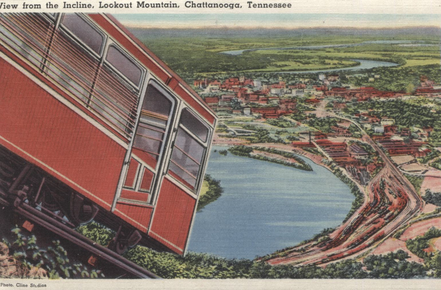 Lookout Mountain, Chattanoogha, Tennessee Vintage Souvenir Postcard Folder