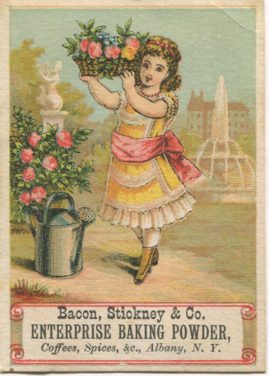 Bacon, Stickney & Co. Baking Powder, Albany, NY Antique Trade Card - 2.25" x 3"