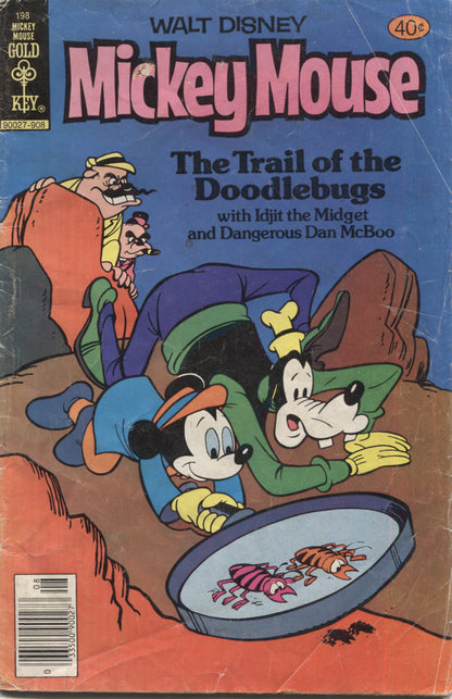 Walt Disney Mickey Mouse No. 198, "The Trail of the Doodlebugs," Gold Key Comics, August 1979