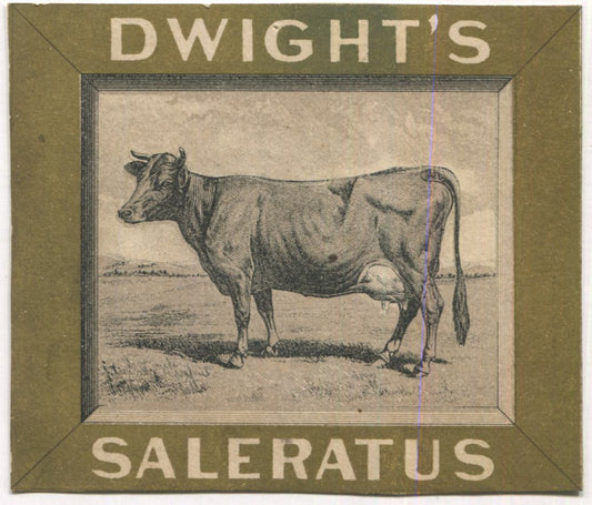 Dwight's Saleratus Antique Trade Card (With Cow Image) - 3.5" x 3"