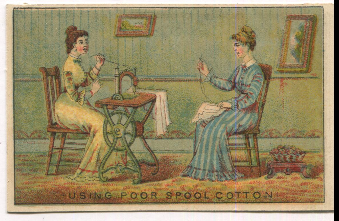 J&P Coat's Six Cord Spool Cotton Antique Trade Card 1879 Calendar- 3.75" x 2.5"
