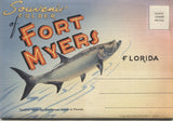 Fort Myers, Florida Vintage Souvenir Postcard Folder