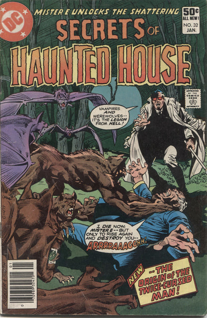 Secrets of Haunted House No. 32, "The Origin of the Twice-Cursed Man," DC Comics, January 1981