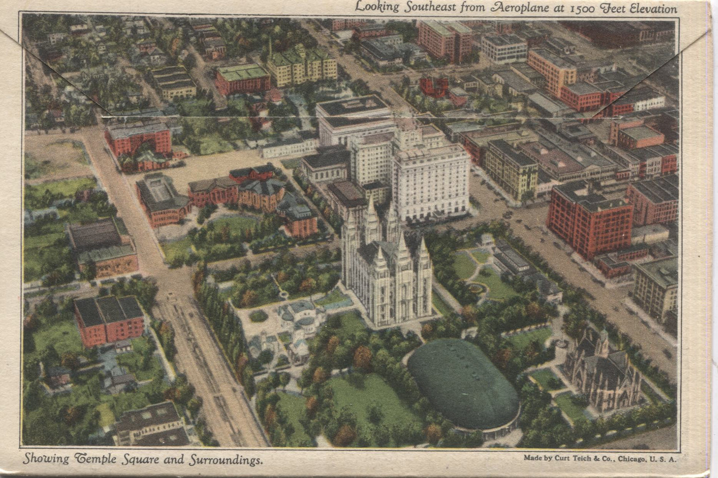Salt Lake City, Utah Vintage Souvenir Postcard Folder