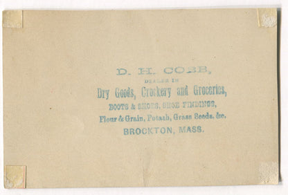 D.H. Cobb, Brockton, MA & Clark's Spool Cotton Antique Trade Card - 4.5" x 3"