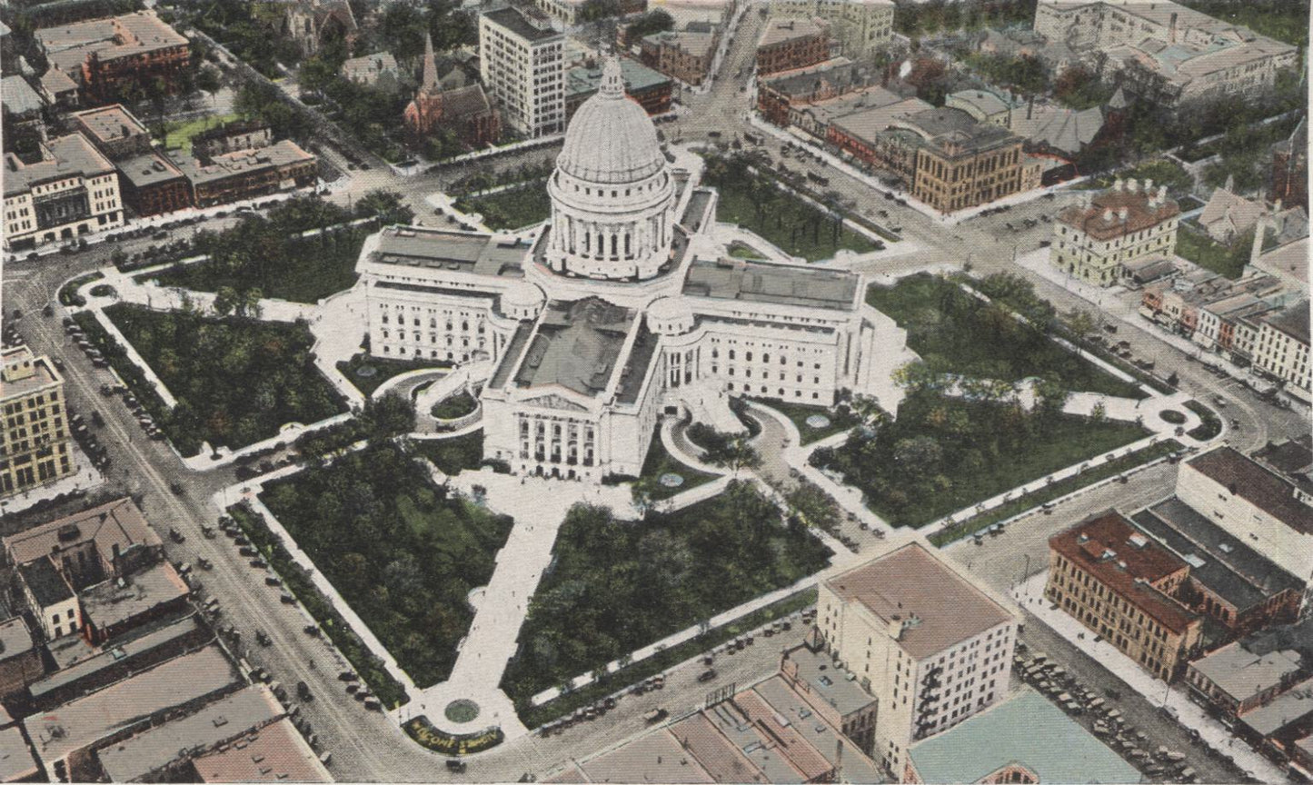 Madison, Wisconsin Vintage Souvenir Postcard Folder