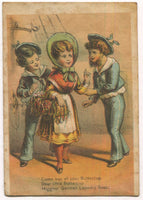 Higgins' German Laundry Soap, Booklyn, NY Antique Trade Card - 3" x 4.5"
