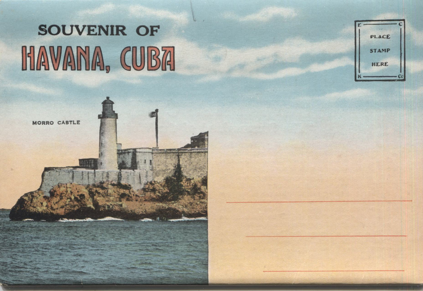 Havana, Cuba Vintage Souvenir Postcard Folder