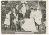 President Theodore Roosevelt and Family Real Photo Vintage Postcard