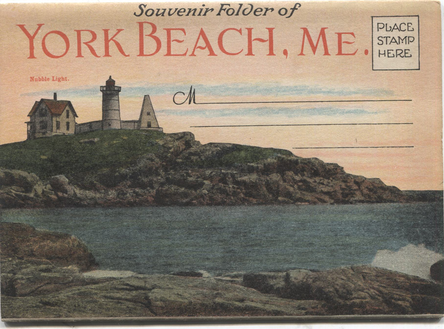 York Beach, Maine Vintage Souvenir Postcard Folder