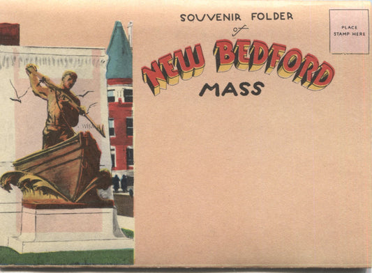 New Bedford, Massachusetts Vintage Souvenir Postcard Folder