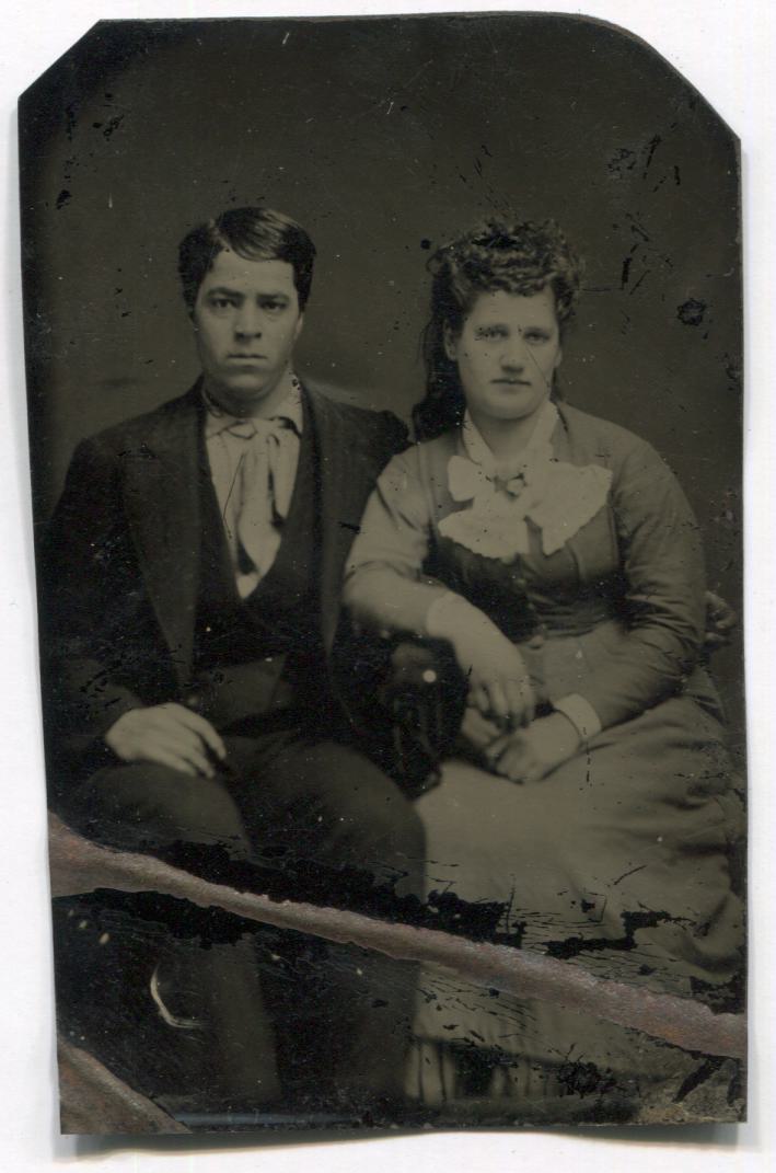 Tintype Photograph of an Unhappy Couple