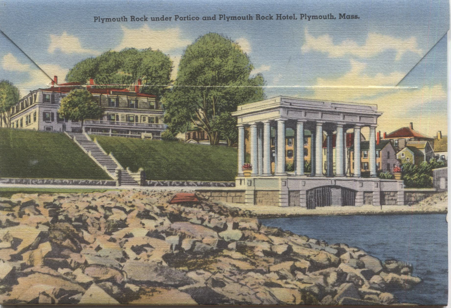 Plymouth, Massachusetts Vintage Souvenir Postcard Folder