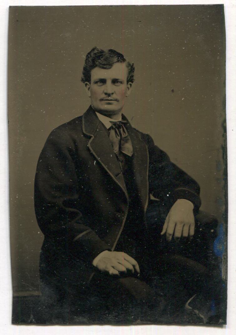 Tintype Photograph of a Dapper Looking Man Seated