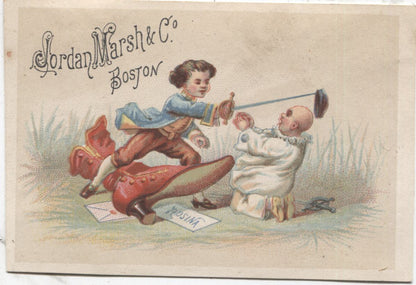 Jordan Marsh & Co. Antique Trade Card, Boston, MA (Clown) - 3.75" x 2.75"