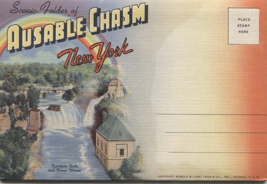 Ausable Chasm, New York Vintage Souvenir Postcard Folder