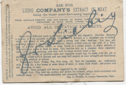 Liebug Company Extract of Meat Antique Trade Card - 2.75" x 4"