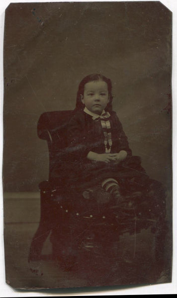 Tintype Photograph of a Seated Young Girl