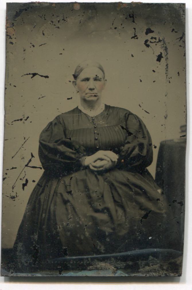 Tintype Photograph of a Bigger Old Woman